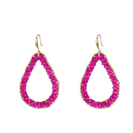 Oorbel so cute fuschia