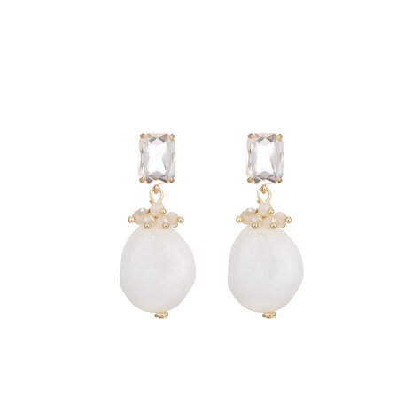 Oorbel wedding guest creme