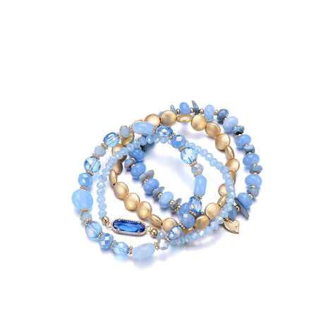 Armband Blue jade stone &amp; shell