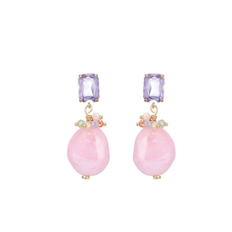 Oorbel wedding guest pink
