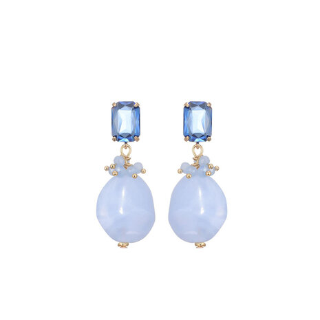 Oorbel wedding guest blue