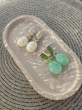 Oorbel wedding guest green