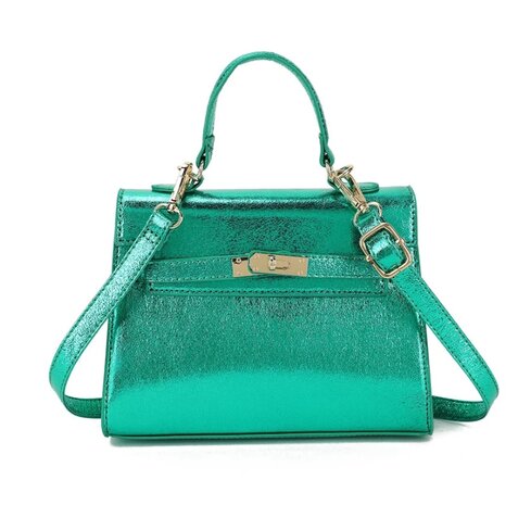 Metallic handtas groen