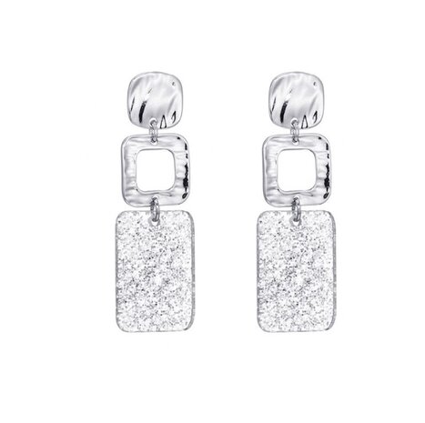 Oorbel Cloudy zilver