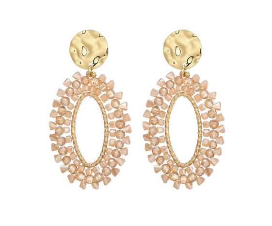 Oorbel milaan beige