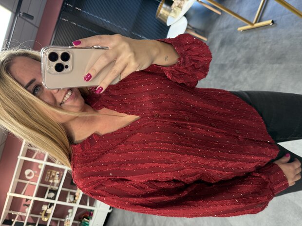 Christy blouse burgundy