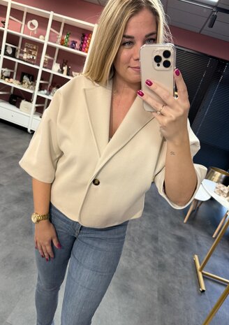 Blazer jacket beige