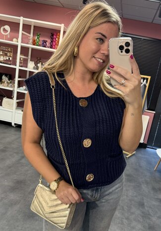 Gilet donker blauw