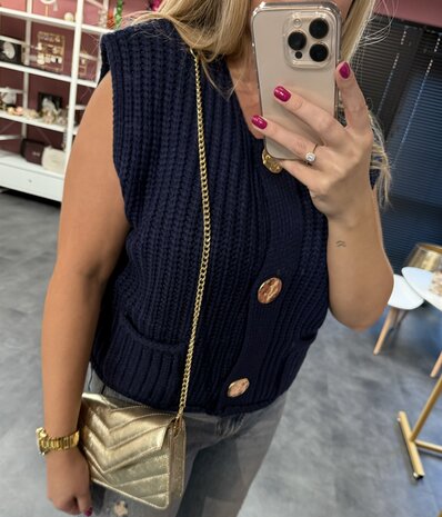Gilet donker blauw