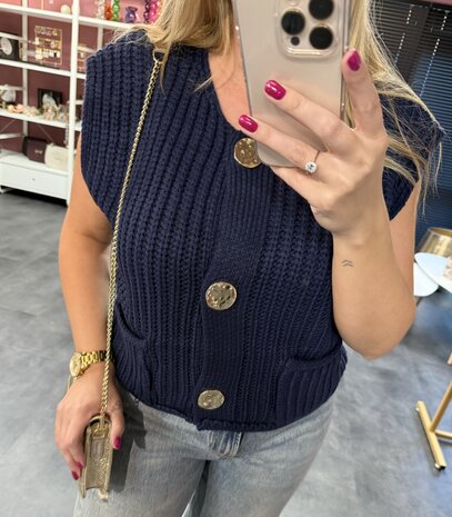 Gilet donker blauw