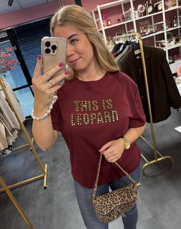 Ambika shirt This is leopard bordeaux 