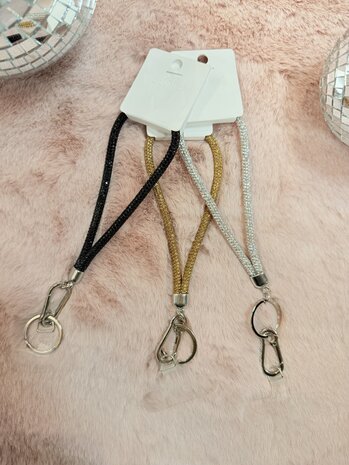 Glitter sleutelhanger / telefoonkoord