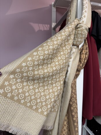 Sjaal licht beige 