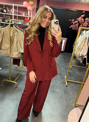 Joy blazer burgundy