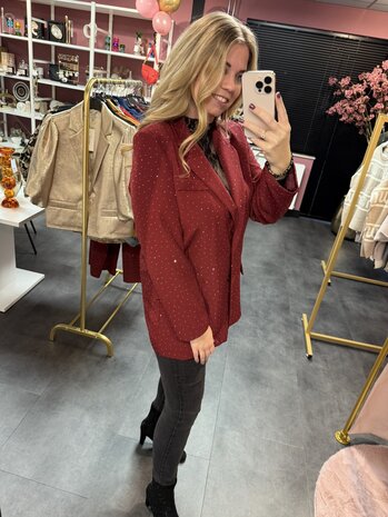 Joy blazer burgundy