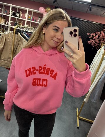 Hoodie Apr&eacute;s-ski roze