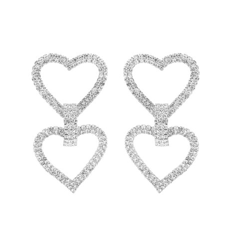 Oorbellen zilver heart