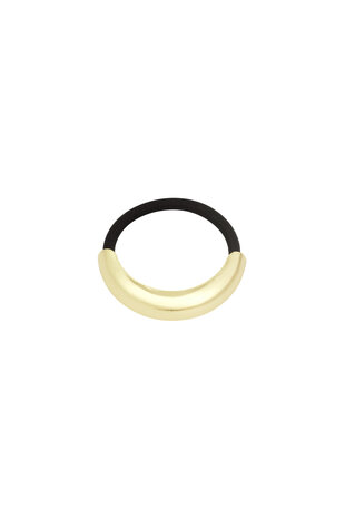 Haarelastiek met gouden curve