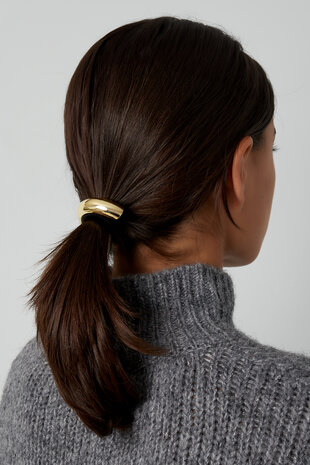 Haarelastiek met gouden curve