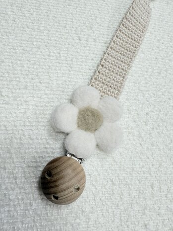Speenkoord creme bloem