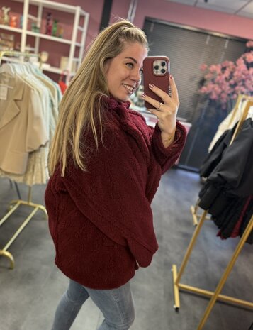 Teddy jas bordeaux
