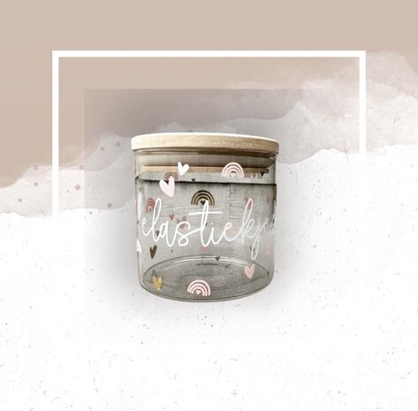 Handmade: Glazen pot voor haar elastiekjes &amp; speldjes 