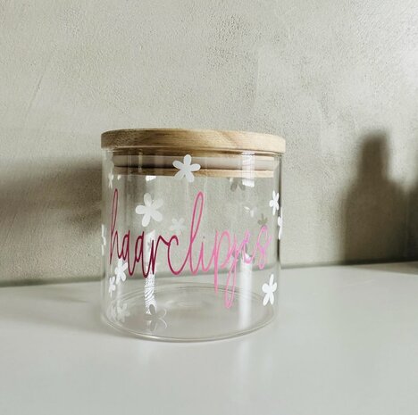 Handmade: Glazen pot voor haar elastiekjes &amp; speldjes 