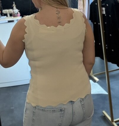 Effen top beige 