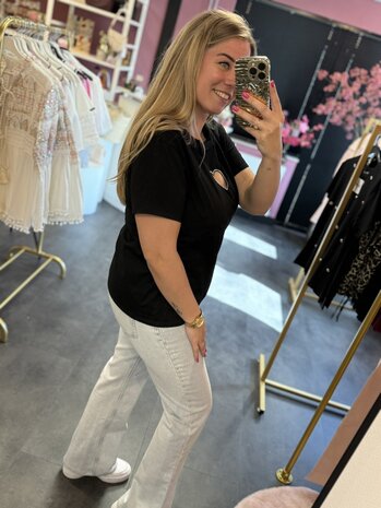 Shirt zwart met hartje