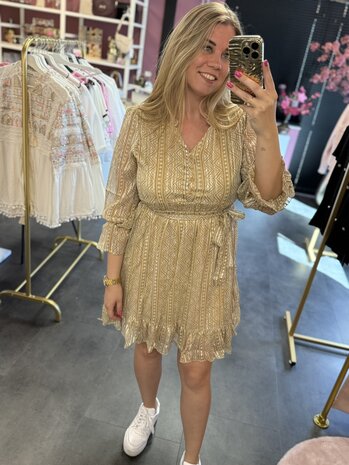 Jurk beige/bruin