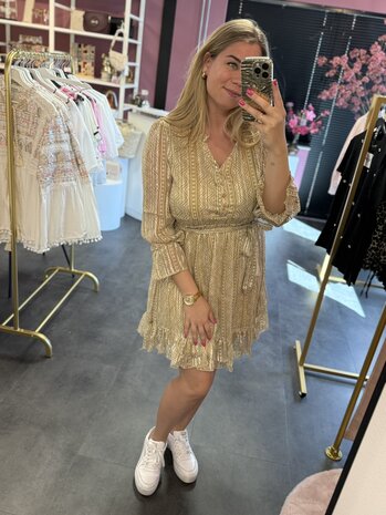 Jurk beige/bruin
