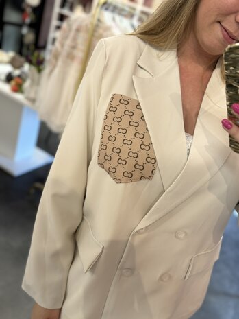 Inspired blazer beige