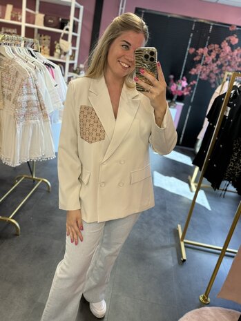 Inspired blazer beige