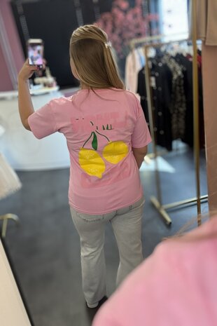 Shirt lemon roze
