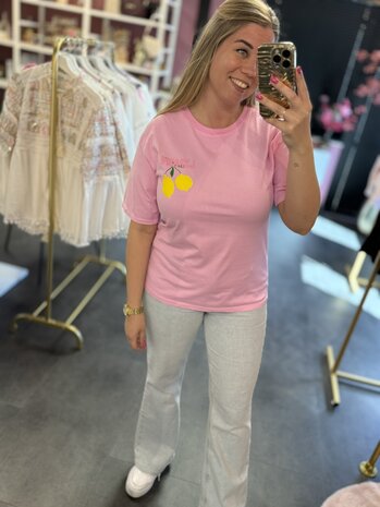 Shirt lemon roze