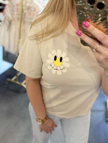 Shirt madelief beige
