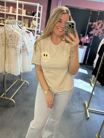 Shirt madelief beige