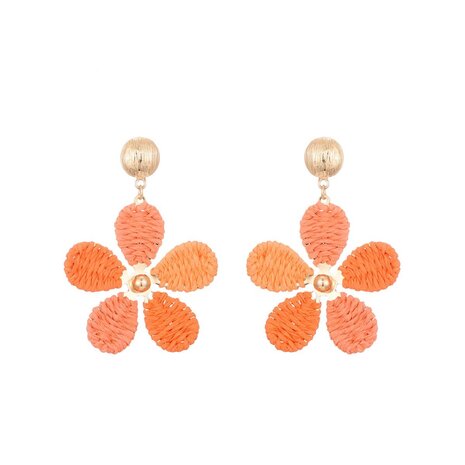 Oorbel oranje bloem 
