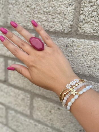 Be Dazzled ring - roze 