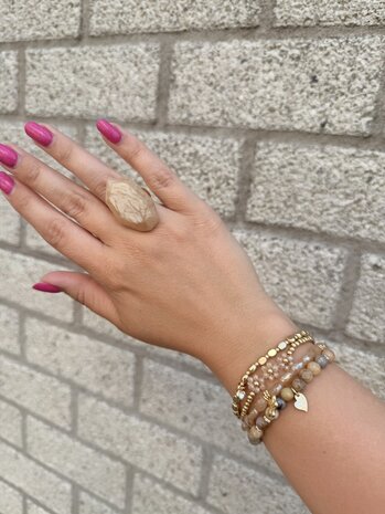 Be Dazzled ring - beige