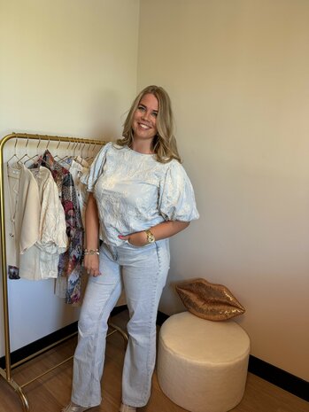 Top Elena blauw 