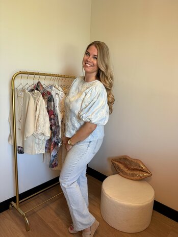 Top Elena blauw 