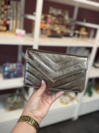 Tas Laurie metallic brons