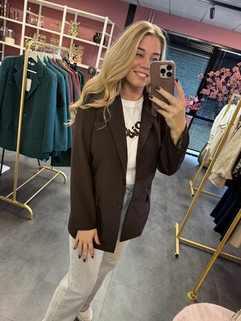 Blazer donkerbruin 