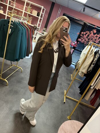 Blazer donkerbruin 