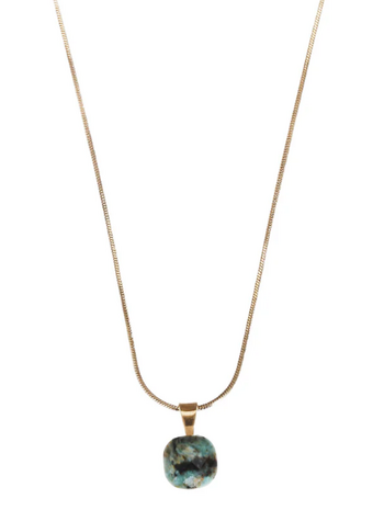 Ketting Gioielli groen/zwarte mix