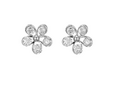 Oorbellen Baby flower zilver