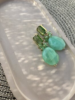 Oorbel wedding guest green