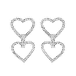 Oorbellen zilver heart