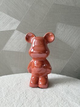 Beer hart oranje 18 cm